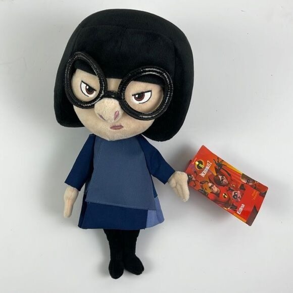 Edna Mode 12 inch Incredibles Disney Store Plush NWT Pixar stuffed toy - Picture 1 of 11